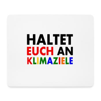 haltet euch an klimaziele - Mousepad (Querformat) - Weiß - Vorne