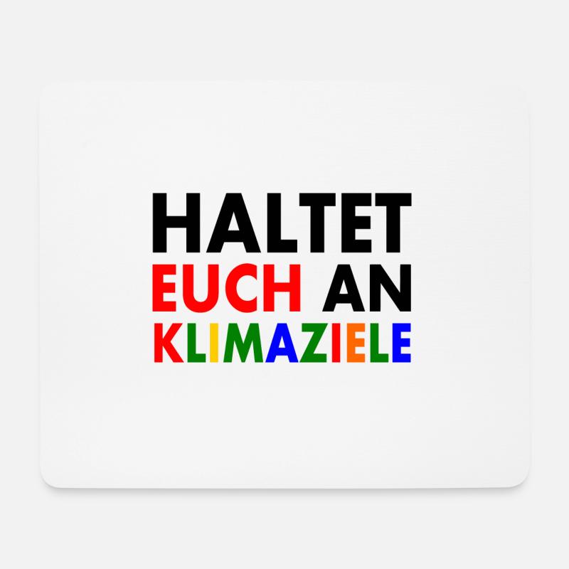 haltet euch an klimaziele - Mousepad (Querformat) - Weiß