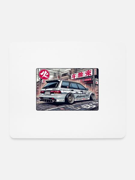 JDM Stationwagon - Mousepad (Querformat) - Weiß