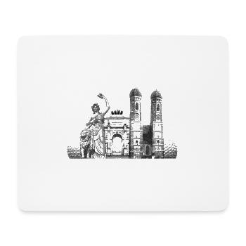 München - Mousepad (Querformat) - Weiß - Vorne