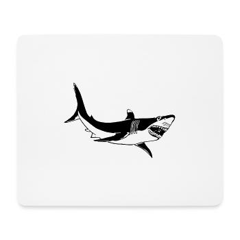 shark - Mouse Pad (horizontal) - white - Front