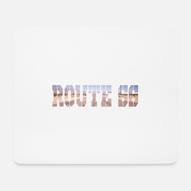 ROUTE 66 - Mouse Pad (horizontal) - white