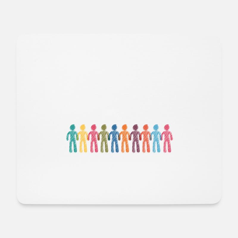 crowd - Mousepad (Querformat) - Weiß