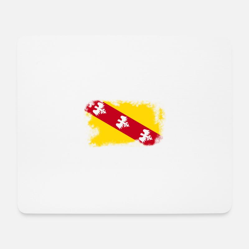 Lorraine stylée - Tapis de souris (format paysage) - blanc