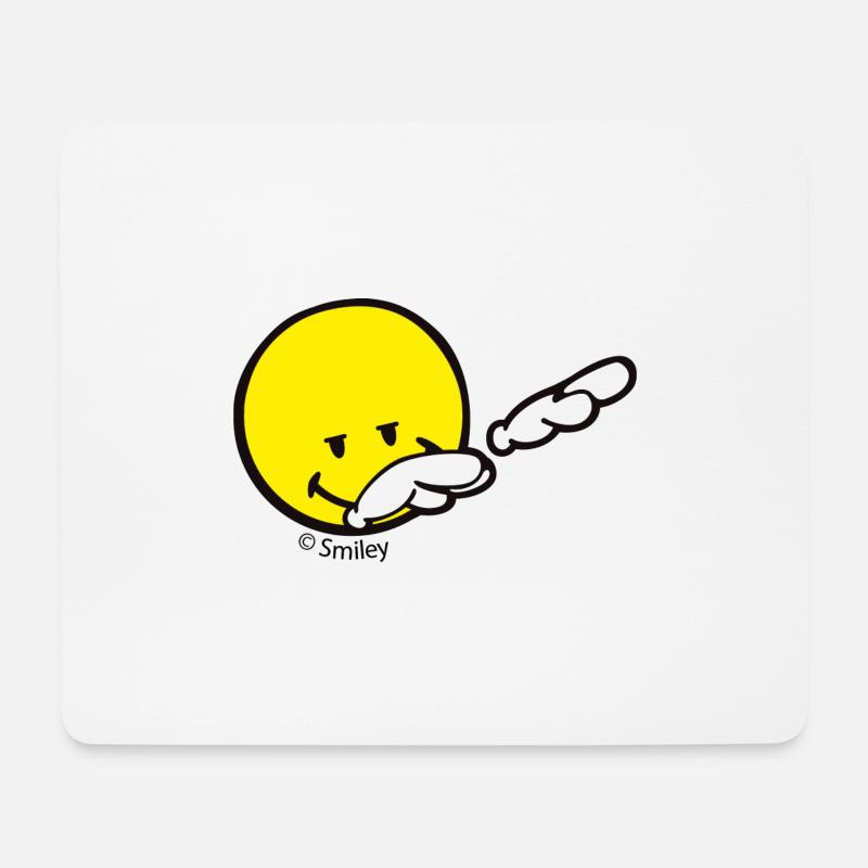 SmileyWorld Dabbing Move - Mousepad (Querformat) - Weiß