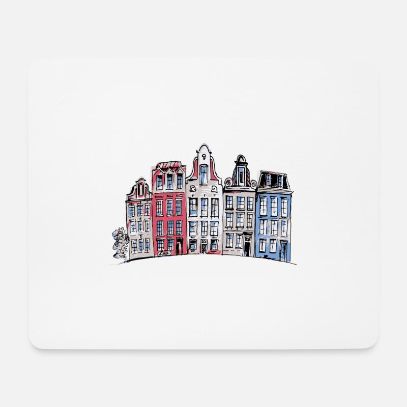 Amsterdam - Mousepad (Querformat) - Weiß