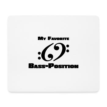 69 favorite position for bassists - Mouse Pad (horizontal) - white - Front