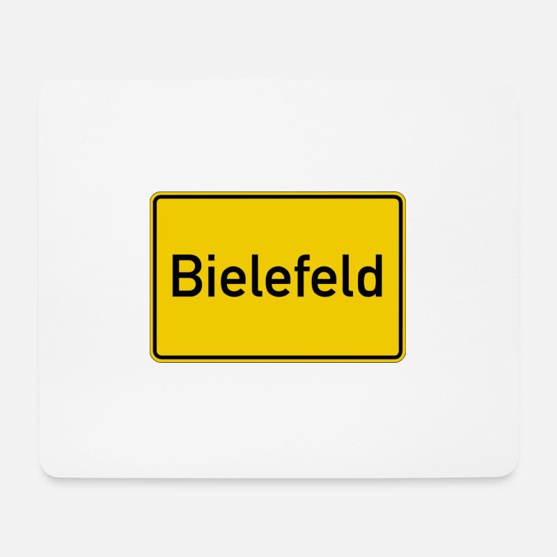 Bielefeld Ortsschild Gelbe Tafel - Mousepad (Querformat) - Weiß