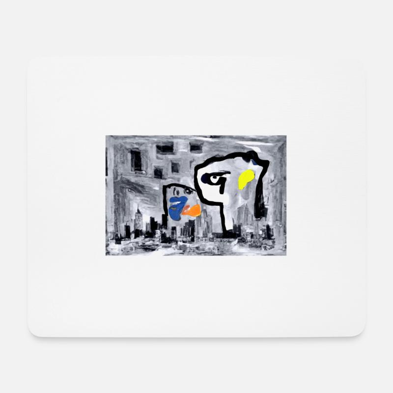 Die Stadt in Abstrakt - - Mousepad (Querformat) - Weiß