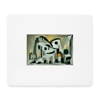 Who the fucXx is looking - abstrakt street wear - Mousepad (Querformat) - Weiß - Vorne