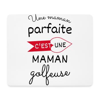 Une maman parfaite c est une maman golfeuse - Tapis de souris (format paysage) - blanc - Devant