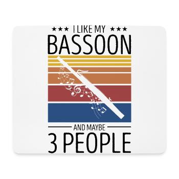 Fagottist Design für Holzbläser Orchestra - Mousepad (Querformat) - Weiß - Vorne