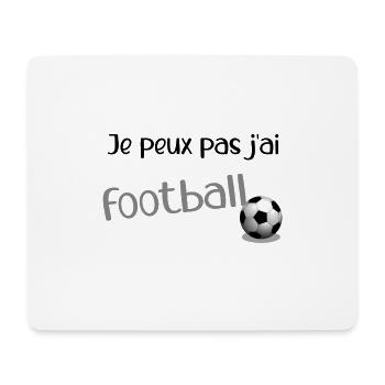 Je peux pas j'ai football - Tapis de souris (format paysage) - blanc - Devant