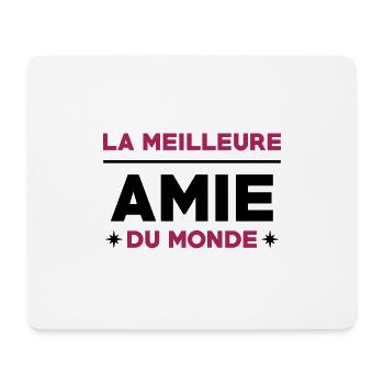 La meilleur amie du monde - Tapis de souris (format paysage) - blanc - Devant