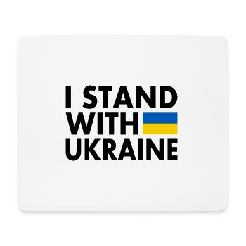 I stand with ukraine - Mousepad (Querformat) - Weiß - Vorne
