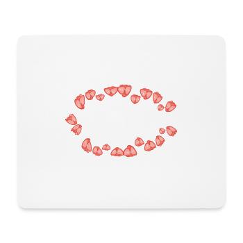blüten tulpen kreis rot - Mousepad (Querformat) - Weiß - Vorne