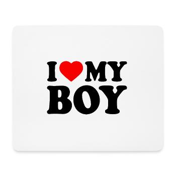 I love my boy - Mouse Pad (horizontal) - white - Front