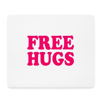 Free hugs - Tapis de souris (format paysage) - blanc - Devant