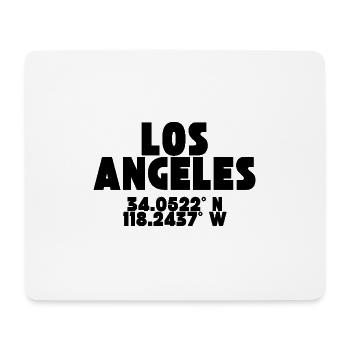 Los Angeles - Concevoir avec coordonnées - Tapis de souris (format paysage) - blanc - Devant