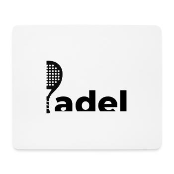 Padel-Schläger-Logo | Minimalistisches Sportdesign - Mousepad (Querformat) - Weiß - Vorne
