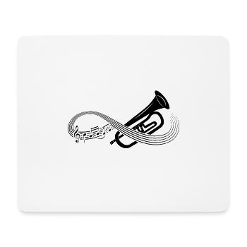 Trompete Infinity Trompeter - Mousepad (Querformat) - Weiß - Vorne