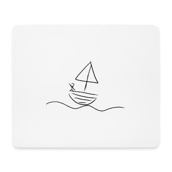 Eau de bateau - Tapis de souris (format paysage) - blanc - Devant