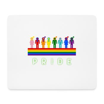 Pride Regenbogen LGBTQ Vielfalt Design - Mousepad (Querformat) - Weiß - Vorne