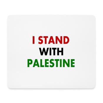 I stand with palestine - Tapis de souris (format paysage) - blanc - Devant