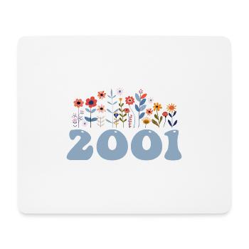 2001 Floral Pattern 2001 Floral Theme Flowers 2001 - Mouse Pad (horizontal) - white - Front