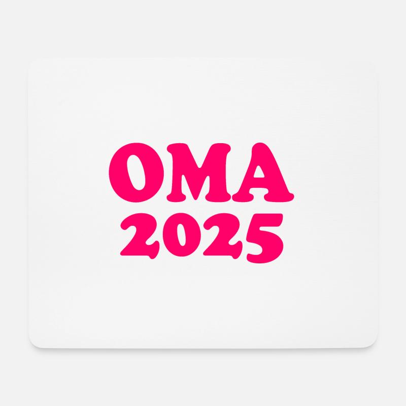 Oma 2025 - Mousepad (Querformat) - Weiß