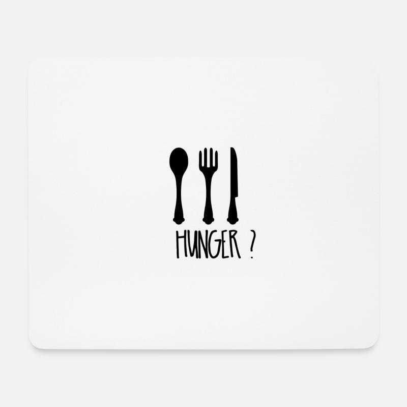 Manger - Tapis de souris (format paysage) - blanc