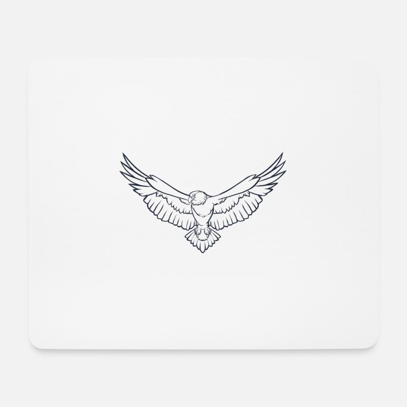 Adler - Mousepad (Querformat) - Weiß
