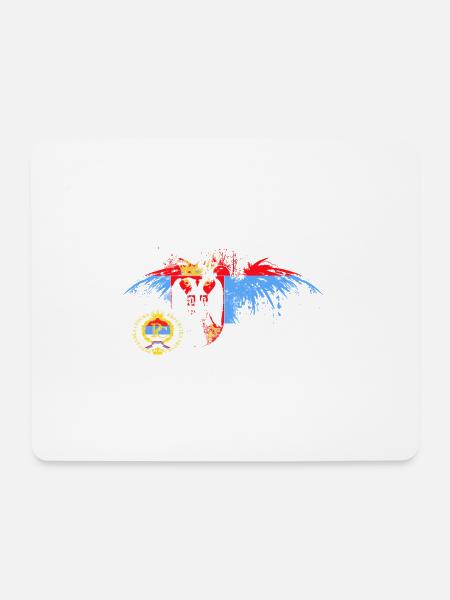Srpska Zastava RS - Mousepad (Querformat) - Weiß
