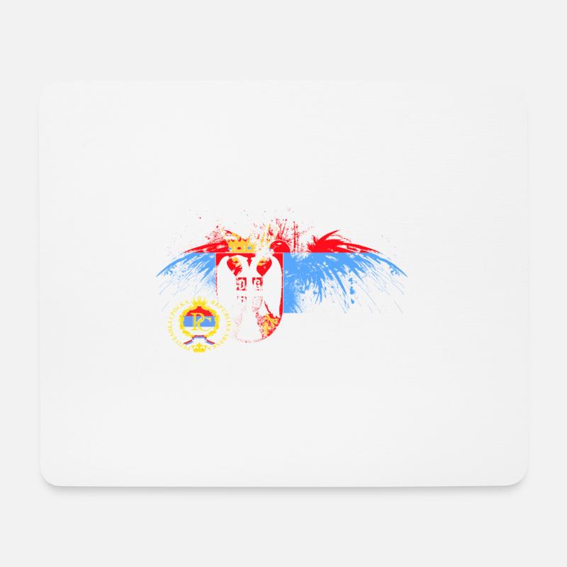 Srpska Zastava RS - Mousepad (Querformat) - Weiß