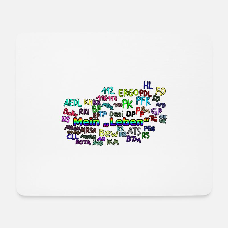 Mein Leben - Pflege - Mousepad (Querformat) - Weiß