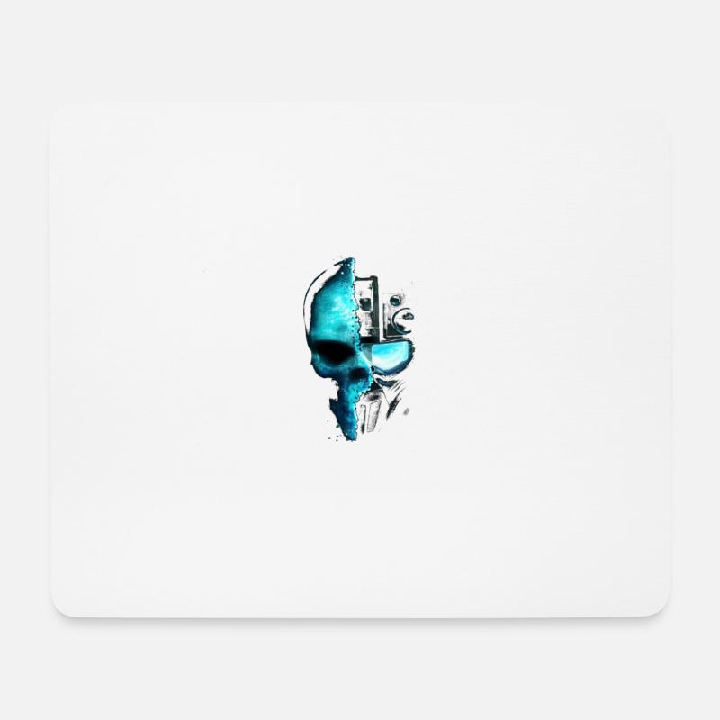 Cyber Skull - Mouse Pad (horizontal) - white