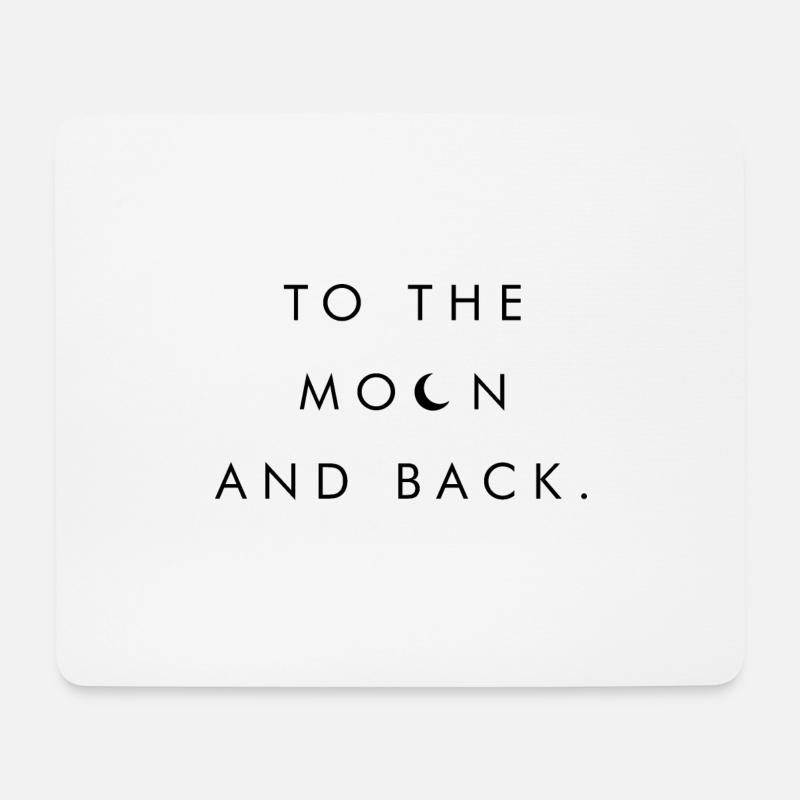 moon - Mouse Pad (horizontal) - white