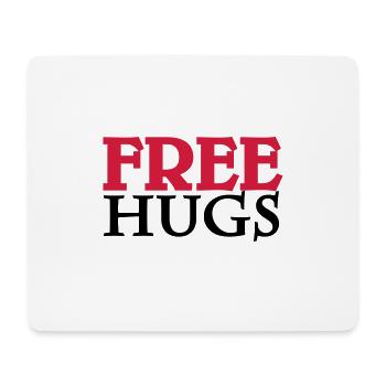 Free Hugs - Tapis de souris (format paysage) - blanc - Devant