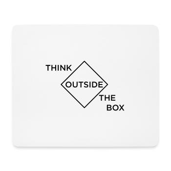 OUTSIDE THE BOX | THINKING | DIFFERENT | CHANGE - Mousepad (Querformat) - Weiß - Vorne