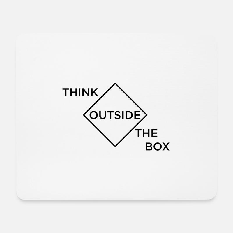 OUTSIDE THE BOX | THINKING | DIFFERENT | CHANGE - Mousepad (Querformat) - Weiß