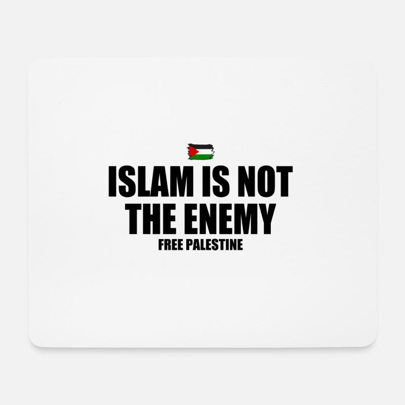 Free palestine Islam is not the enemy - Mousepad (Querformat) - Weiß
