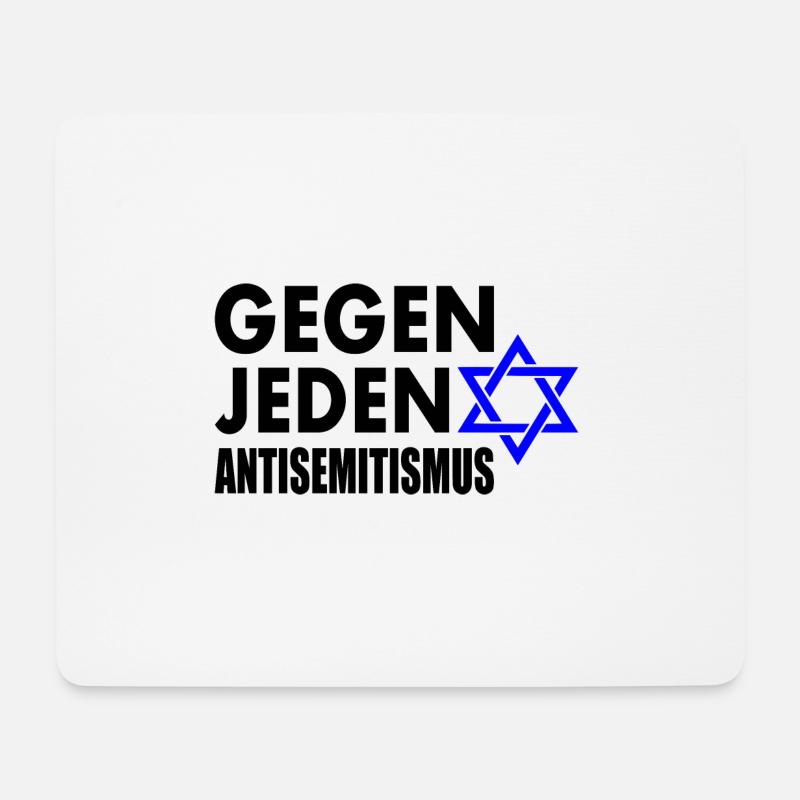 Gegen jeden antisemitismus - Mousepad (Querformat) - Weiß