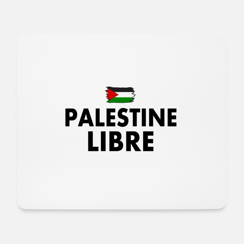 palestine libre - Mousepad (Querformat) - Weiß