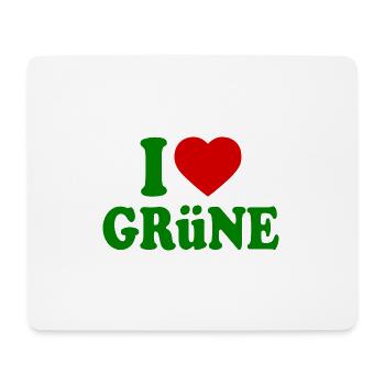 I love green - Mouse Pad (horizontal) - white - Front