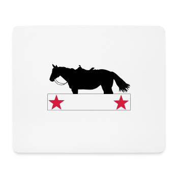 QH-Westernhorse-Sterne - Mousepad (Querformat) - Weiß - Vorne