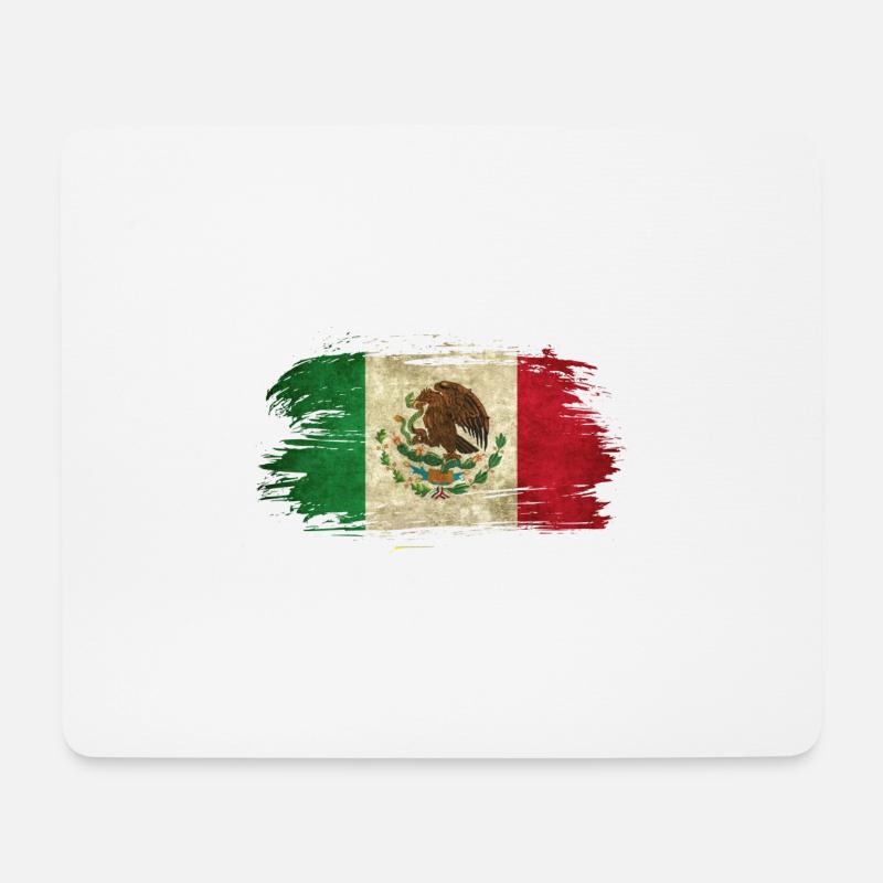 Mexiko Vintage Flagge / Geschenk Mexico - Mousepad (Querformat) - Weiß