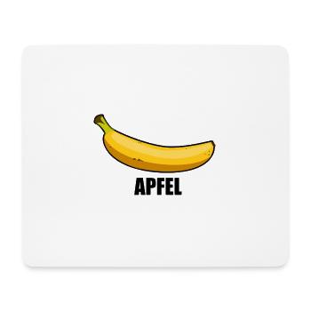 Banane/Apfel - Mousepad (Querformat) - Weiß - Vorne