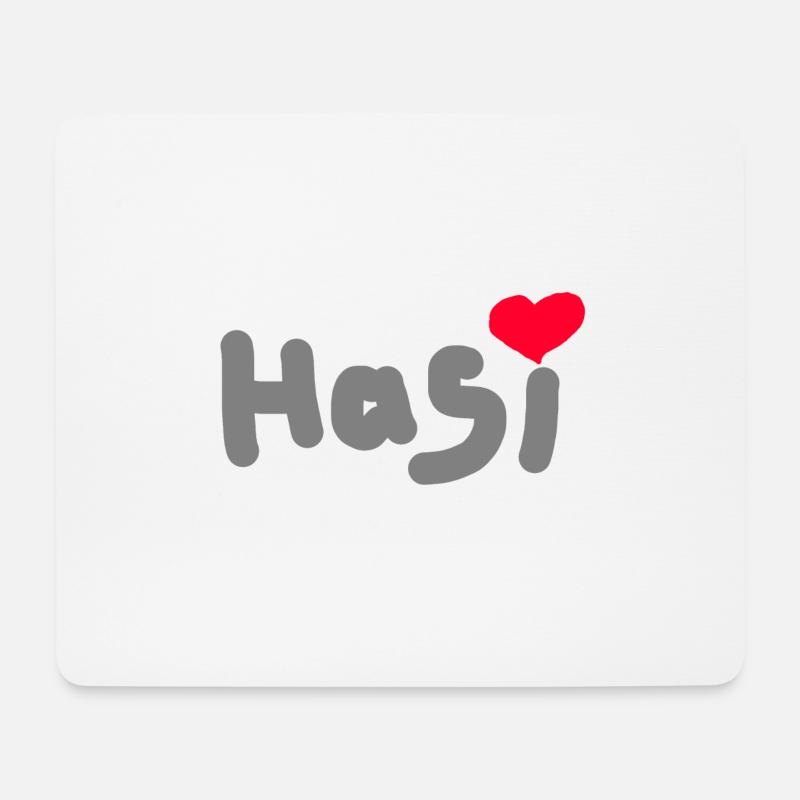 Hasi - Mousepad (Querformat) - Weiß