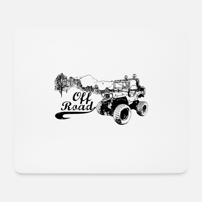 Offroad - Mousepad (Querformat) - Weiß