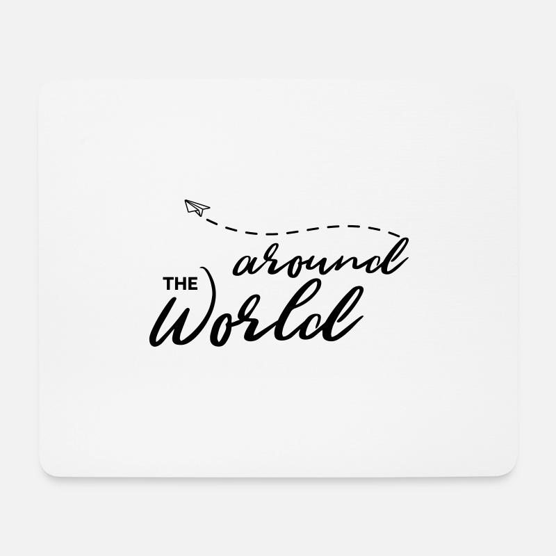 THE FASHION TEE - AROUND THE WORLD - Mousepad (Querformat) - Weiß